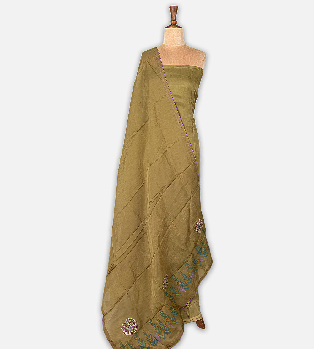 Olive Green Organza Salwar