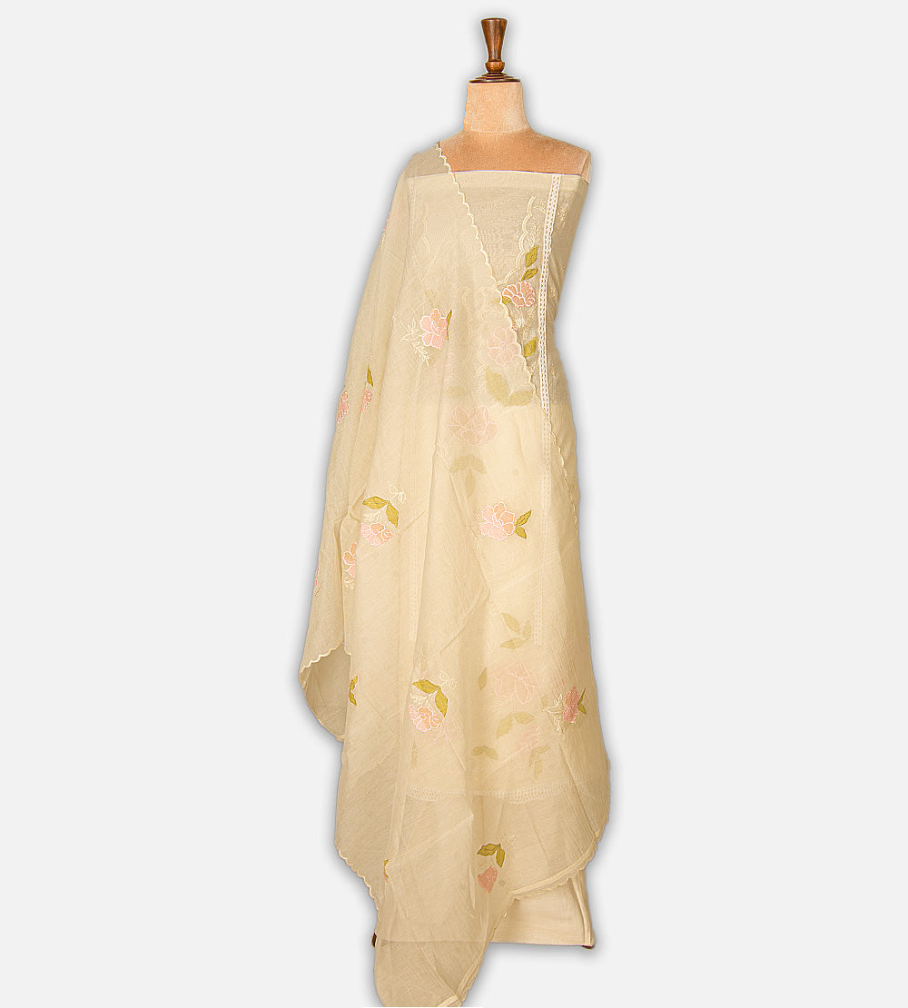 Light Beige Mul Cotton Salwar