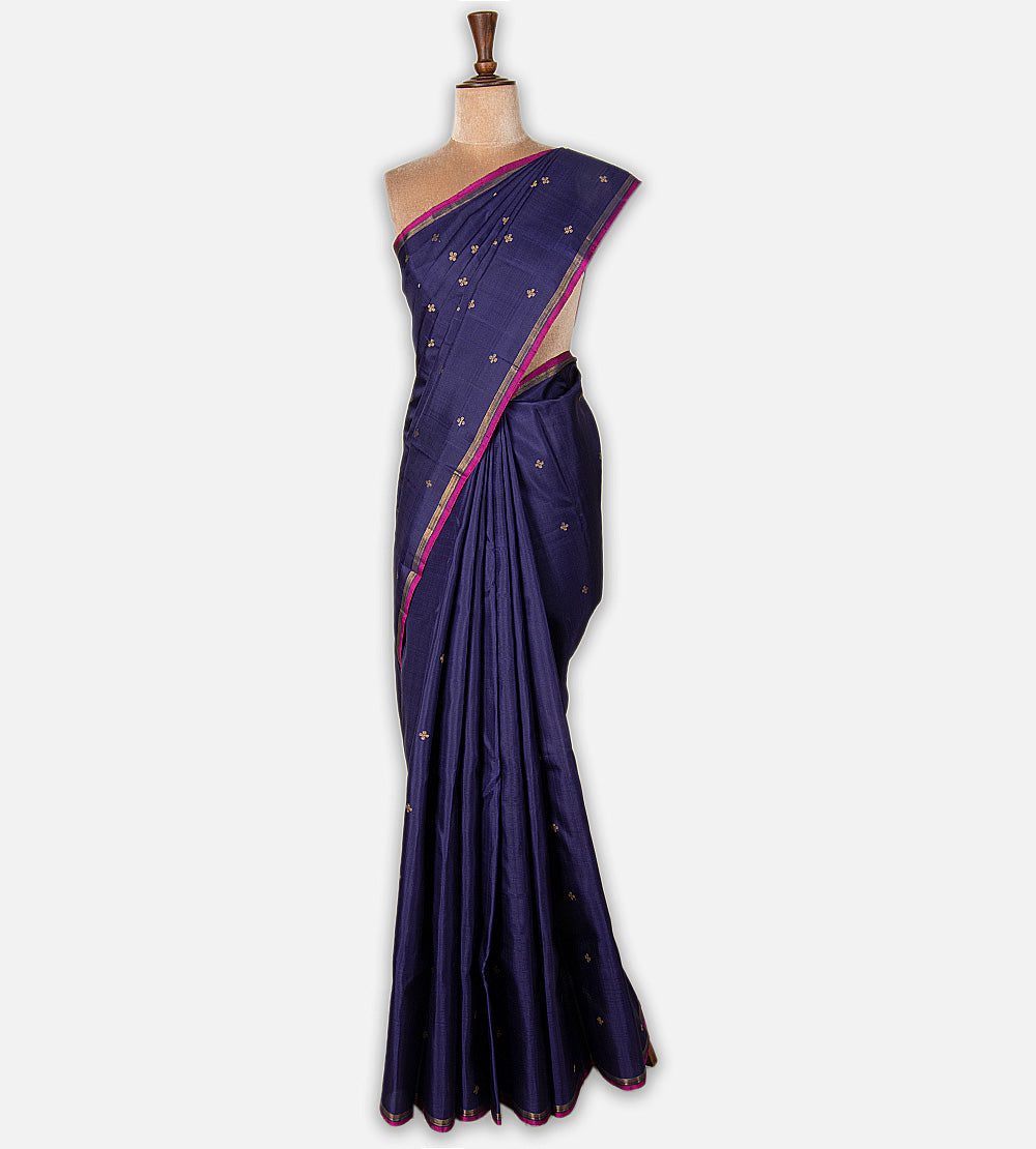 Blue Kanchipuram Silk Saree