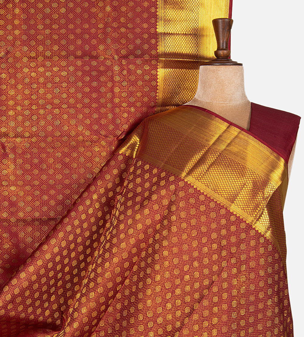 Maroon Kanchipuram Silk Saree