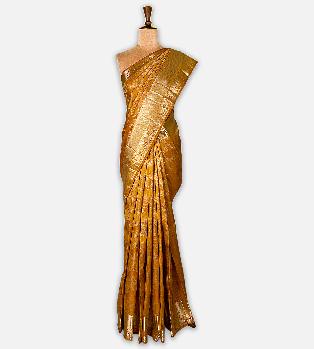 Yellow Kanchipuram Silk Saree