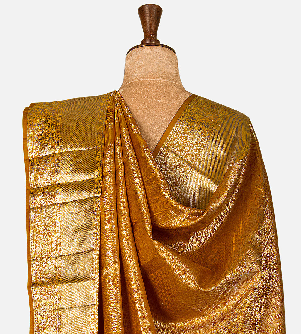 Yellow Kanchipuram Silk Saree
