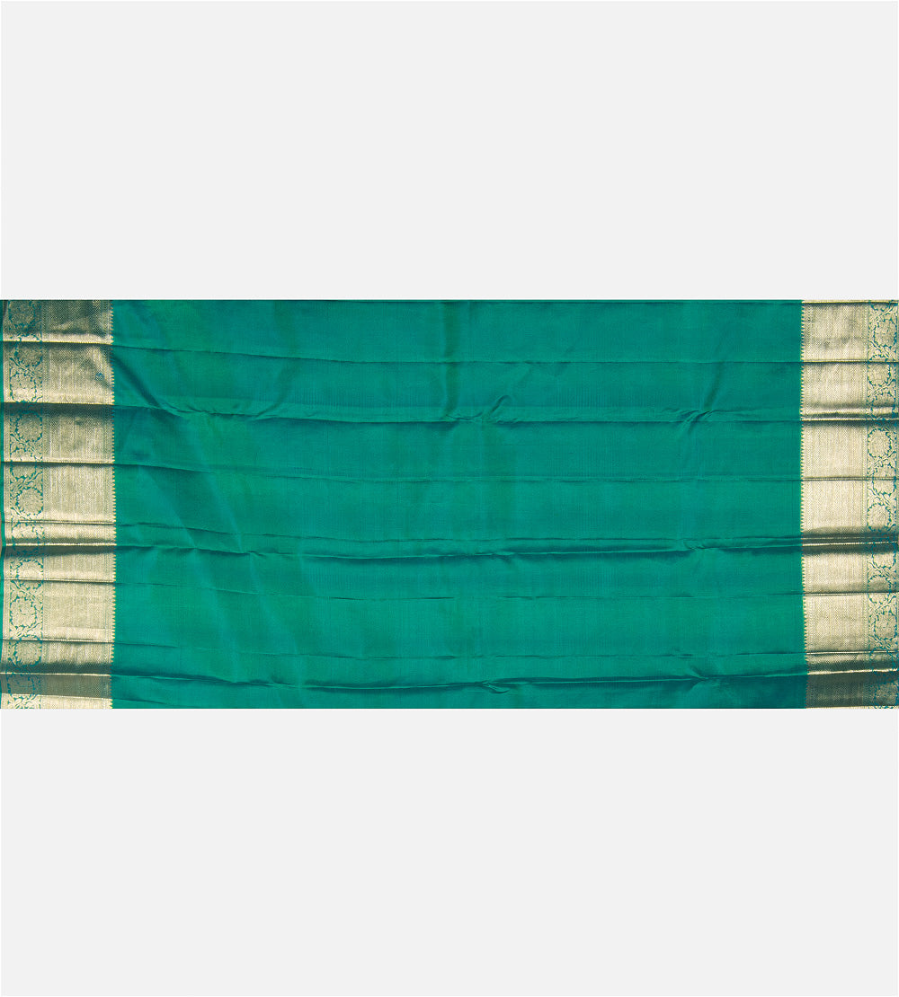 Teal-Green Kanchipuram Silk Saree