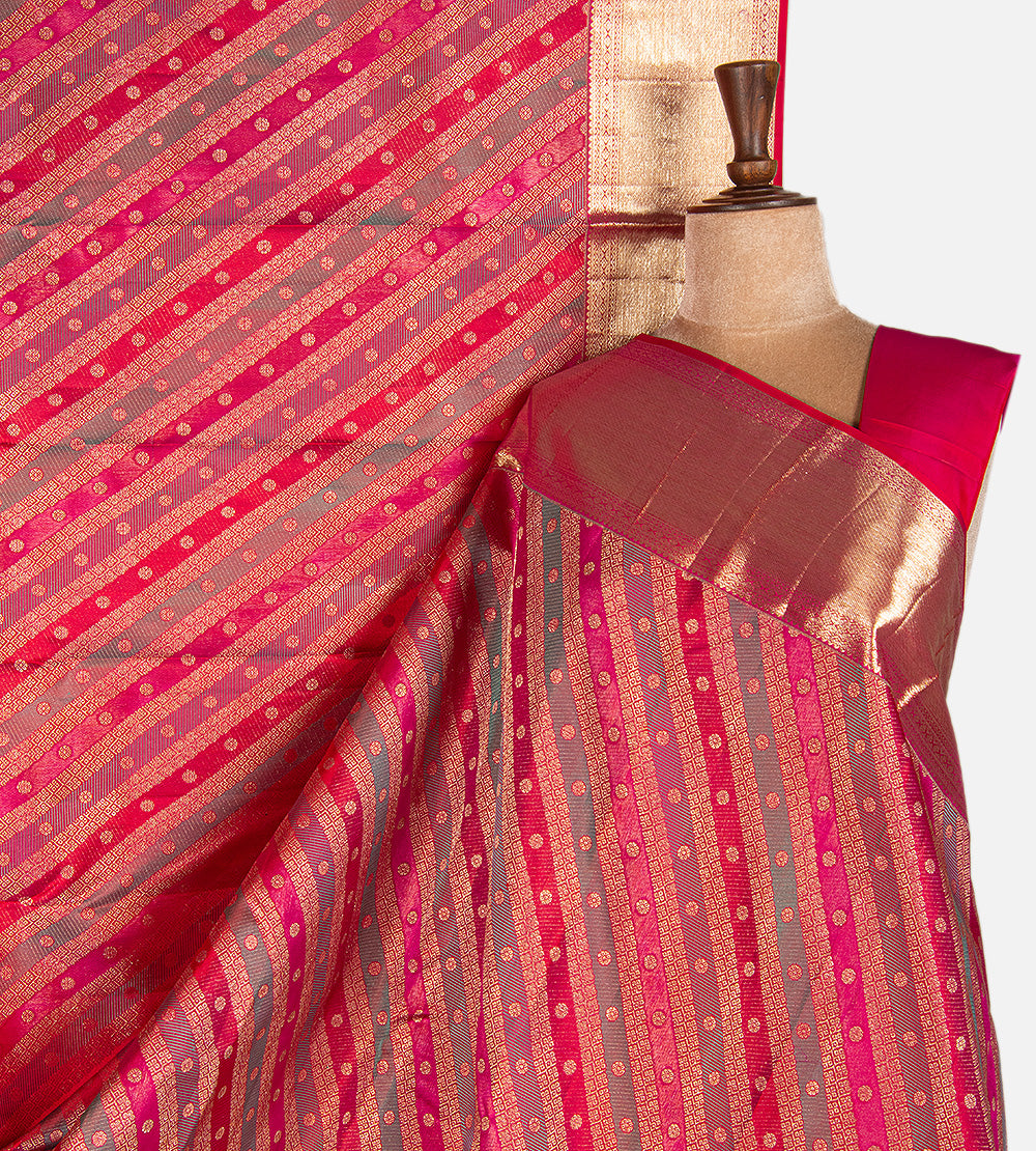 Multicolour Kanchipuram Silk Saree