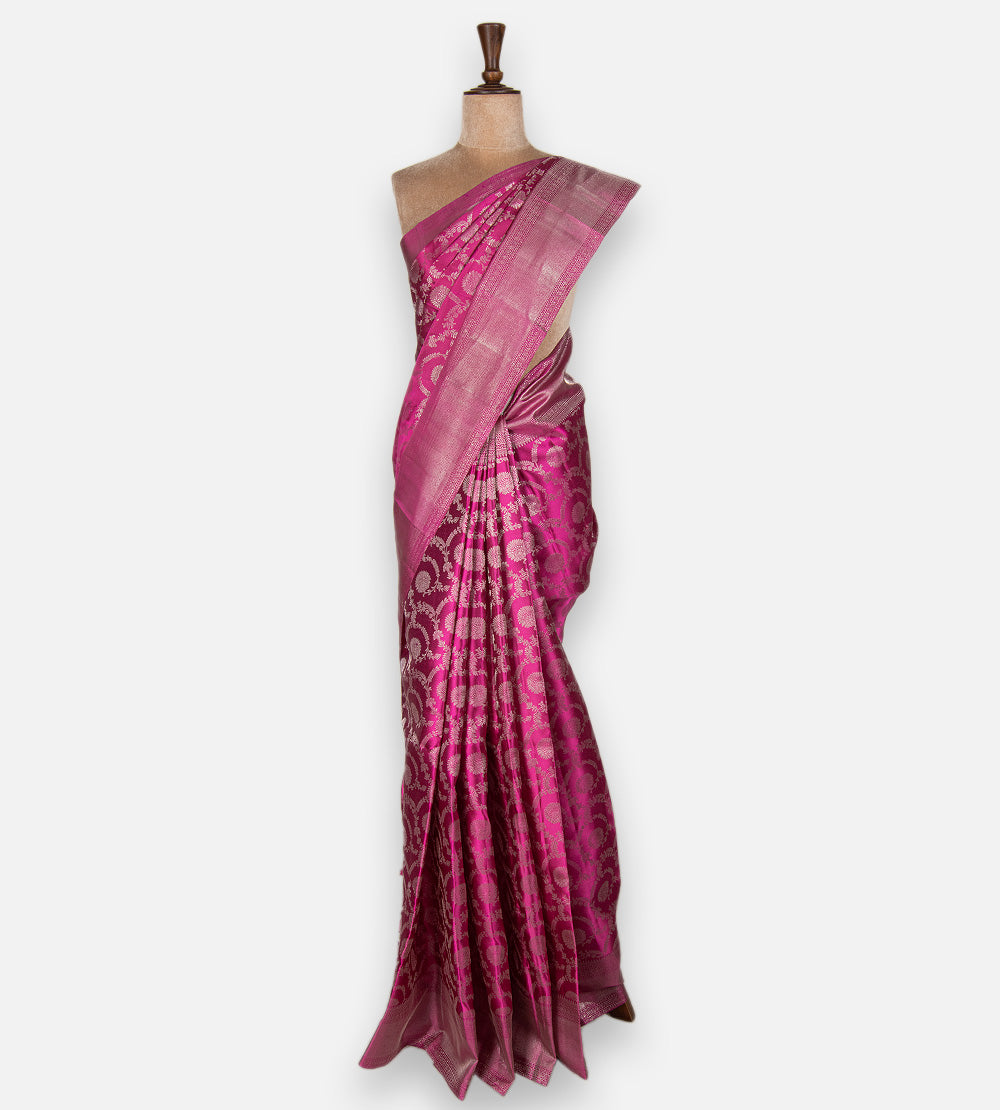 Pink Kanchipuram Silk Saree