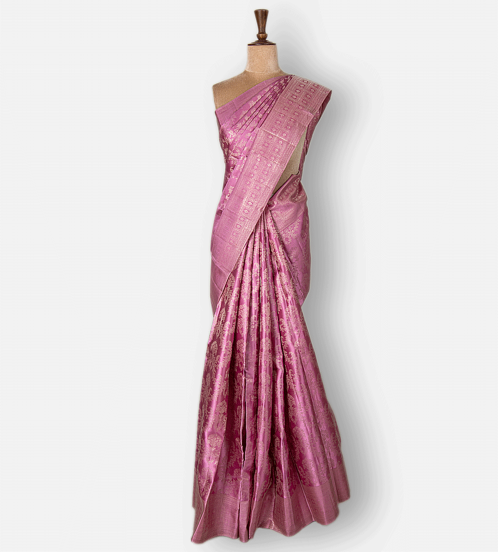 Pink Kanchipuram Silk Saree