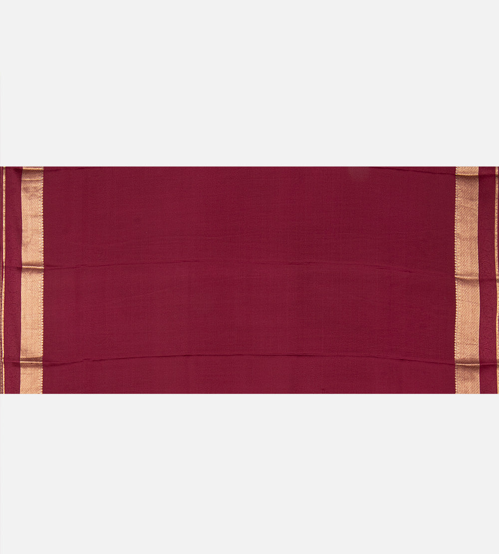 Pink Mysore Crepe Saree