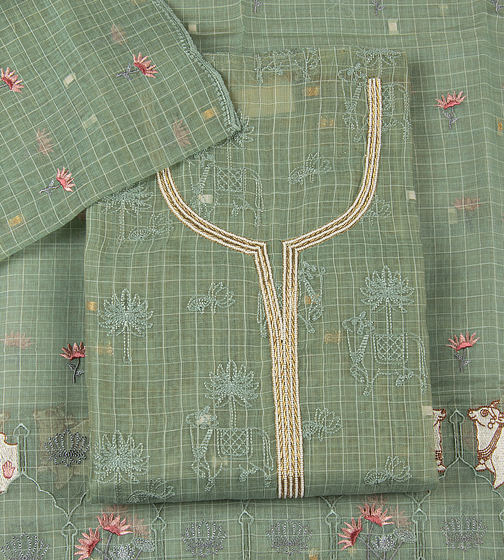 Green Mul Cotton Salwar