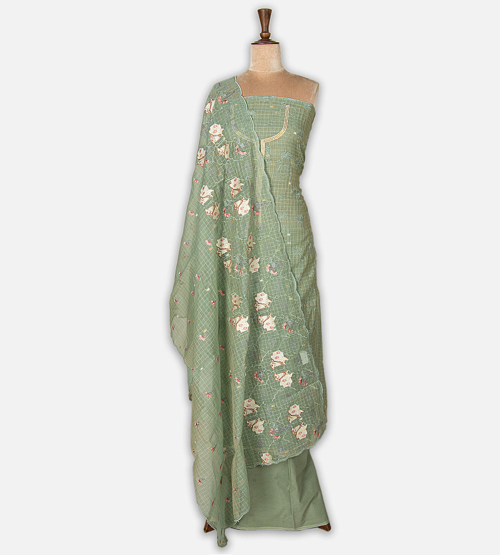 Green Mul Cotton Salwar