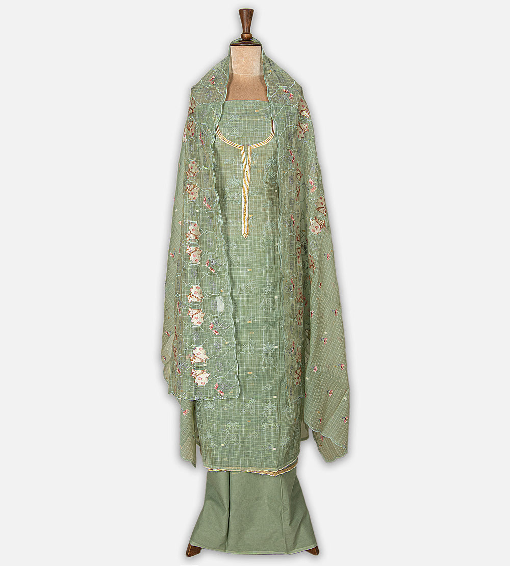 Green Mul Cotton Salwar