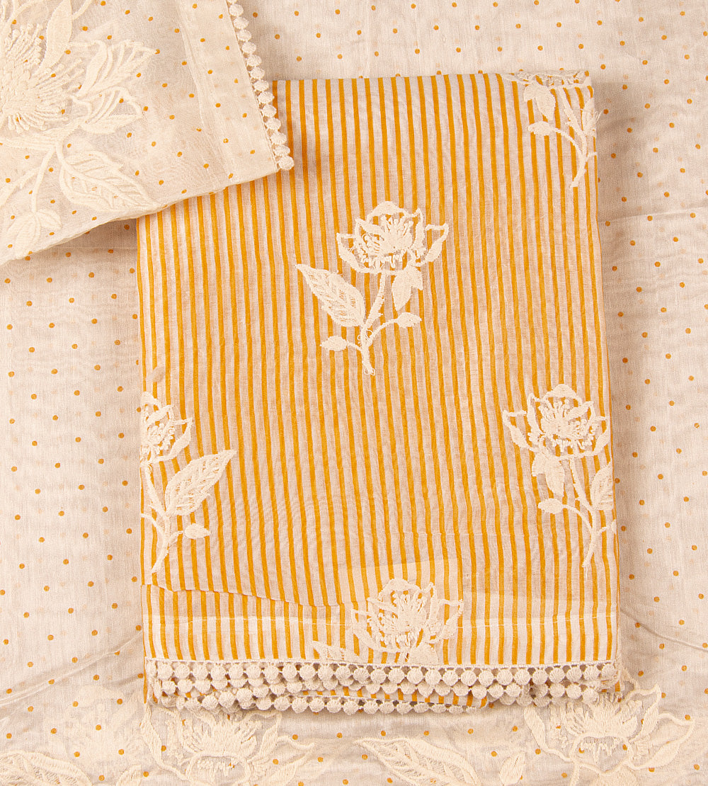 Light Beige Mul Cotton Salwar