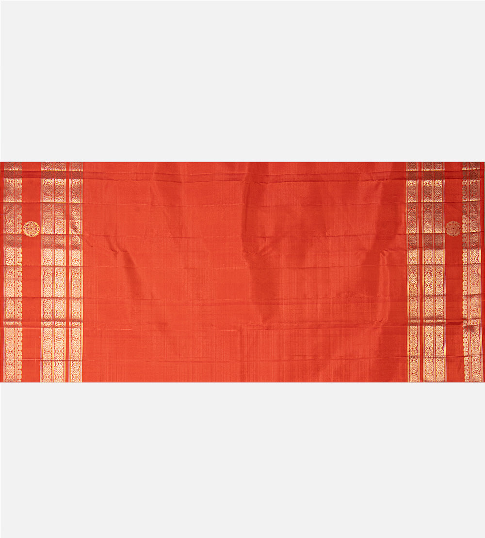 Peach Kanchipuram Silk Saree