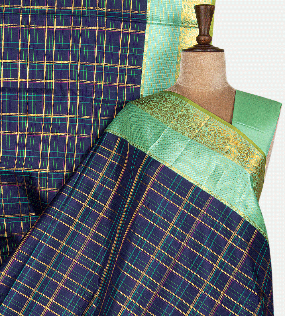 Blue Kanchipuram Silk Saree