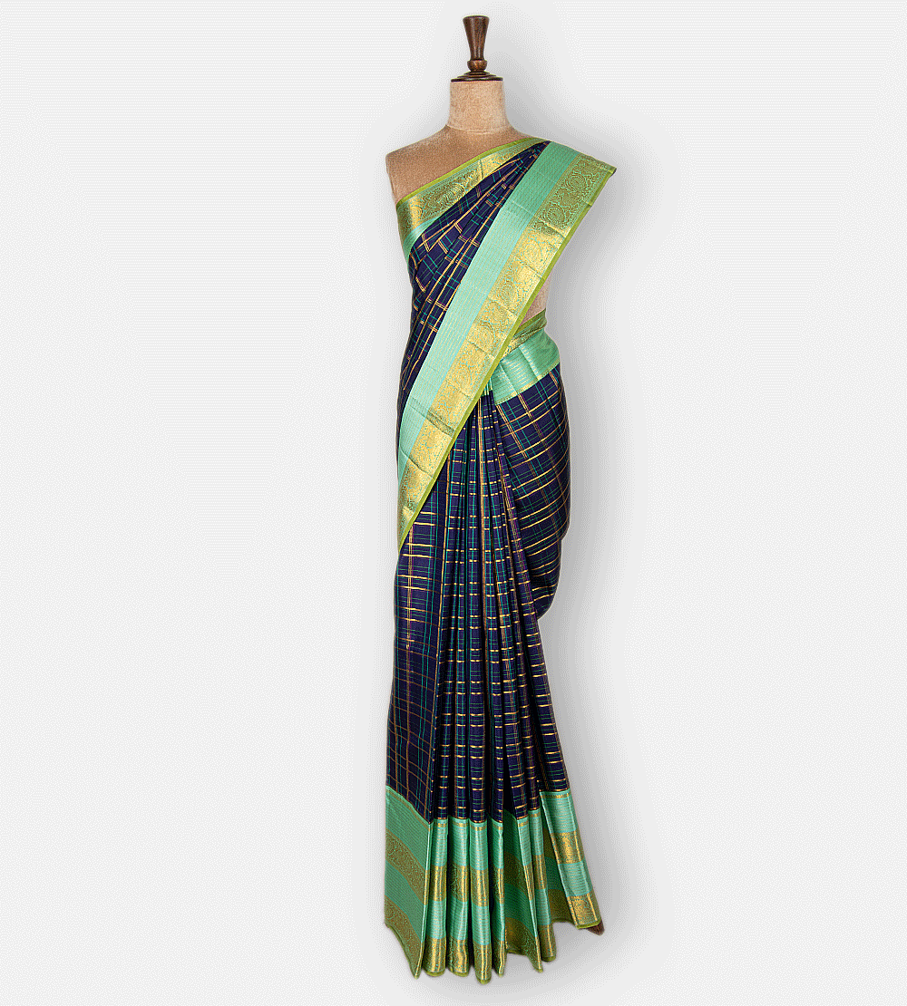 Blue Kanchipuram Silk Saree