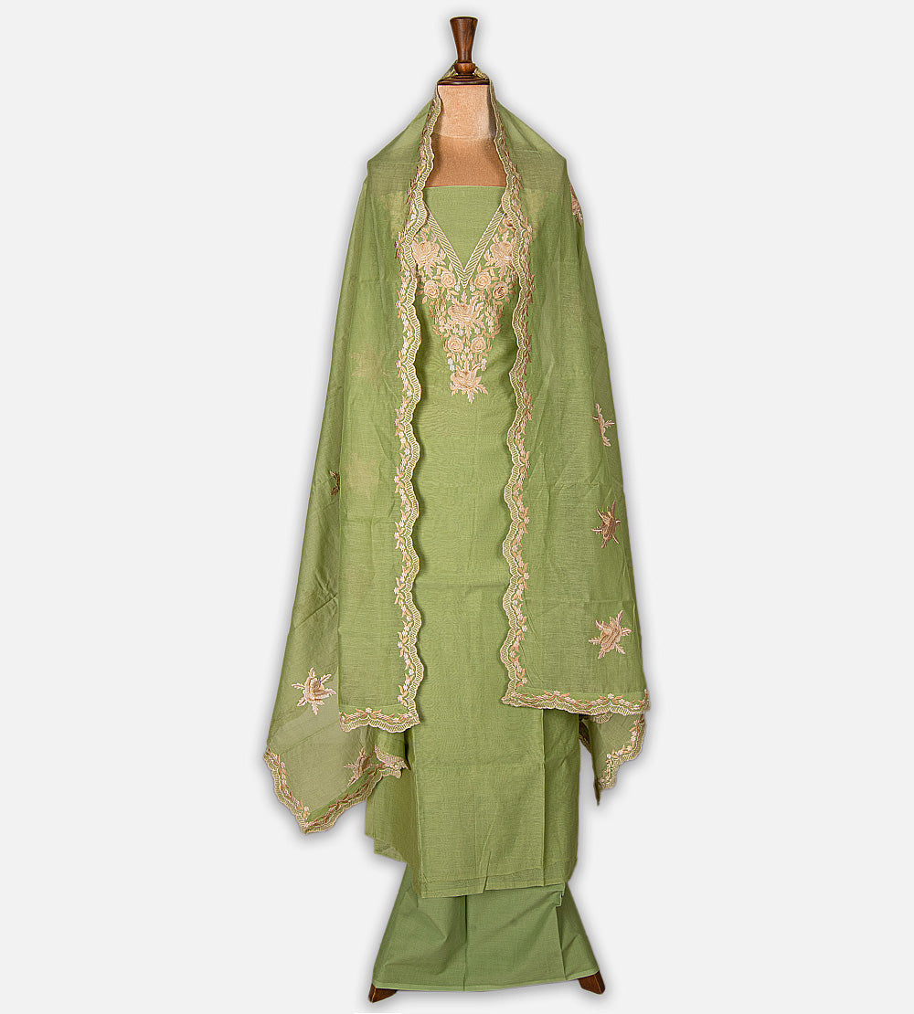 Green Mul Cotton Salwar