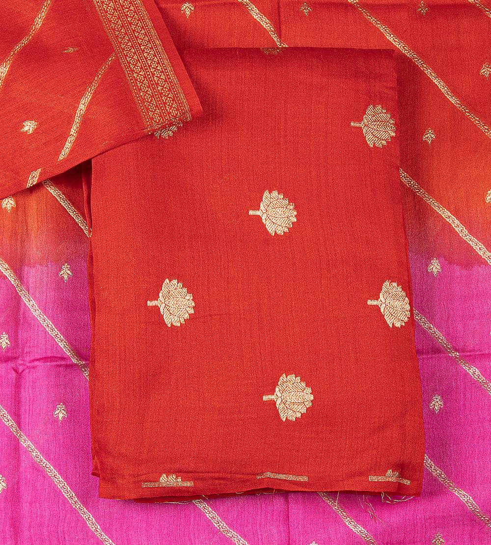 Red Tussar Salwar