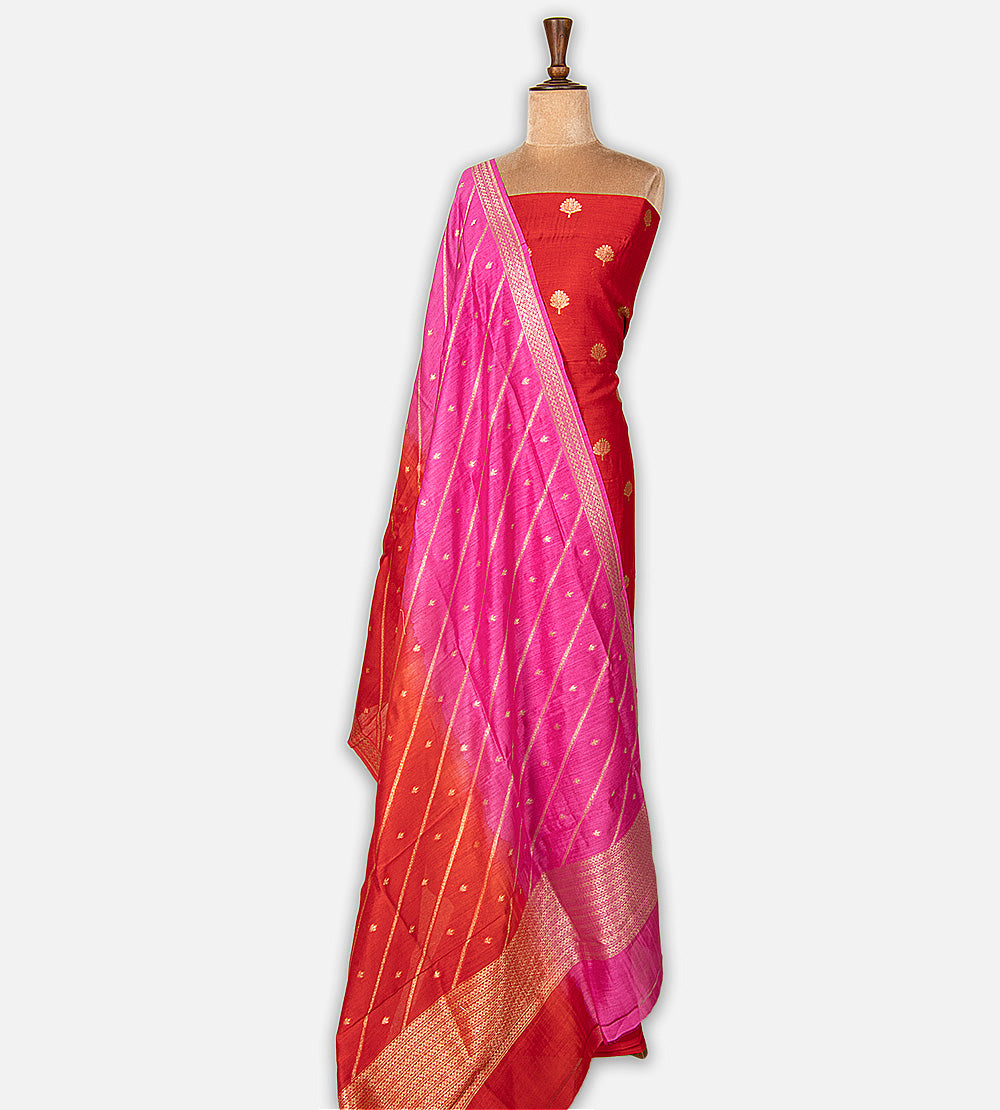 Red Tussar Salwar