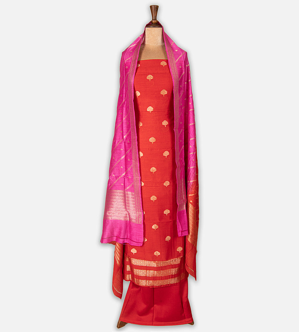 Red Tussar Salwar