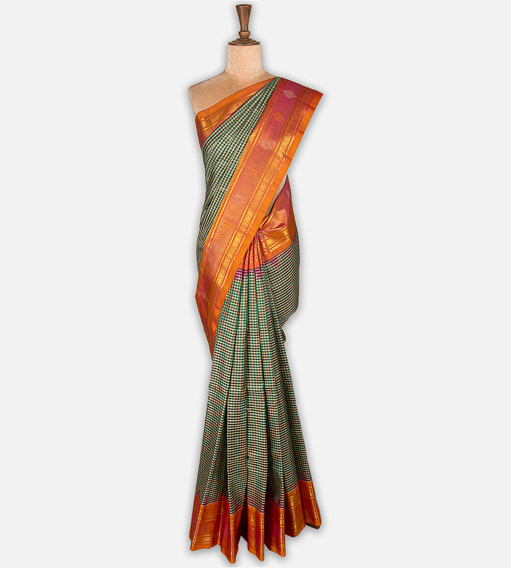 Multicolour Gadwal Silk Saree