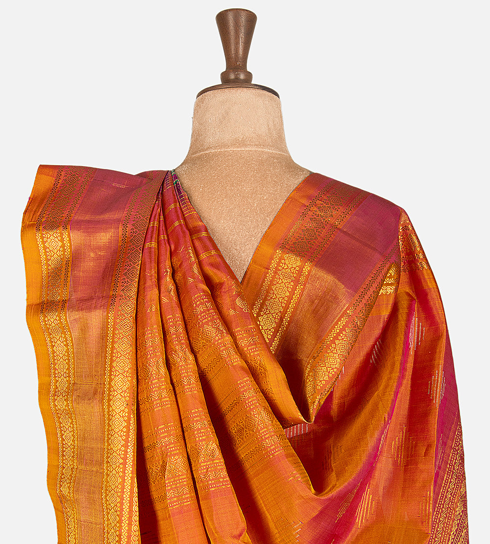 Multicolour Gadwal Silk Saree