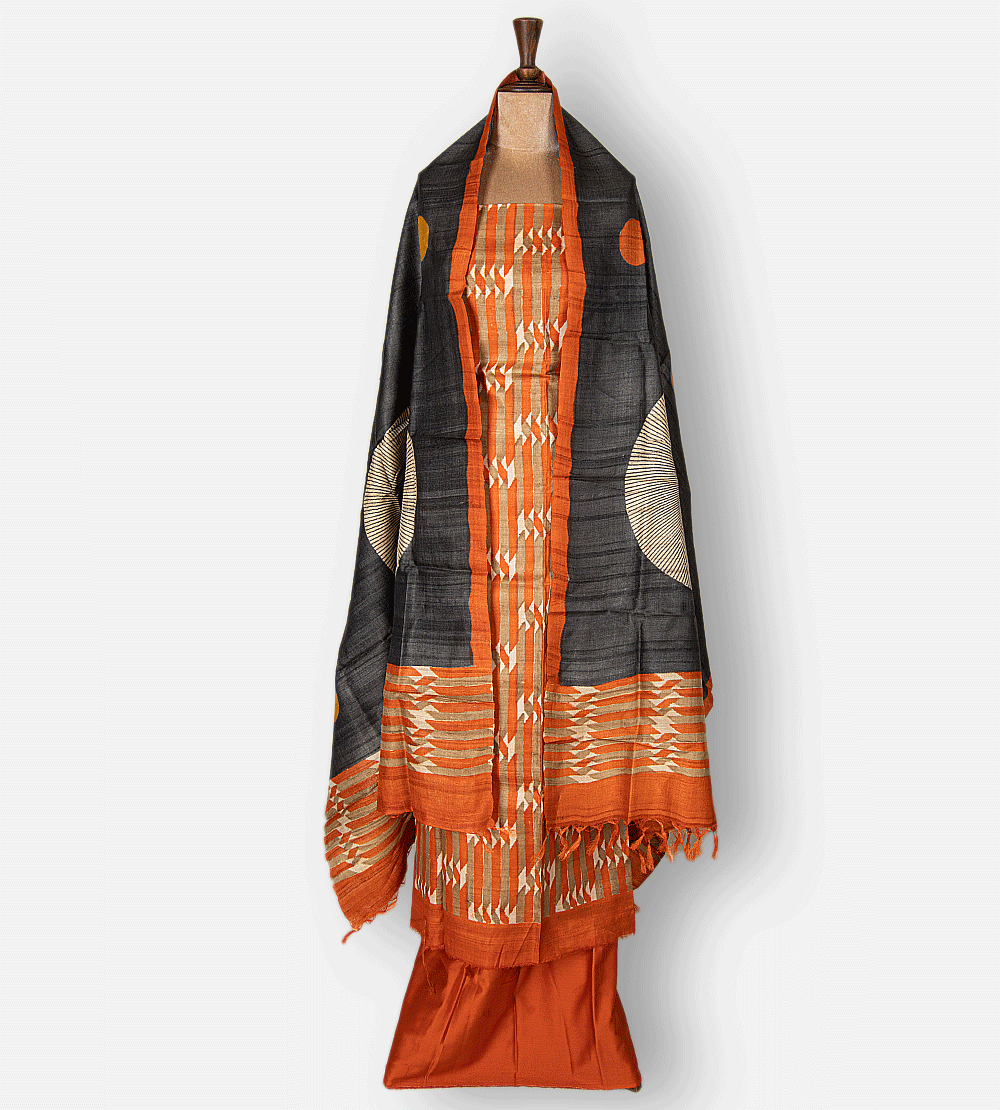 Orange Tussar Salwar