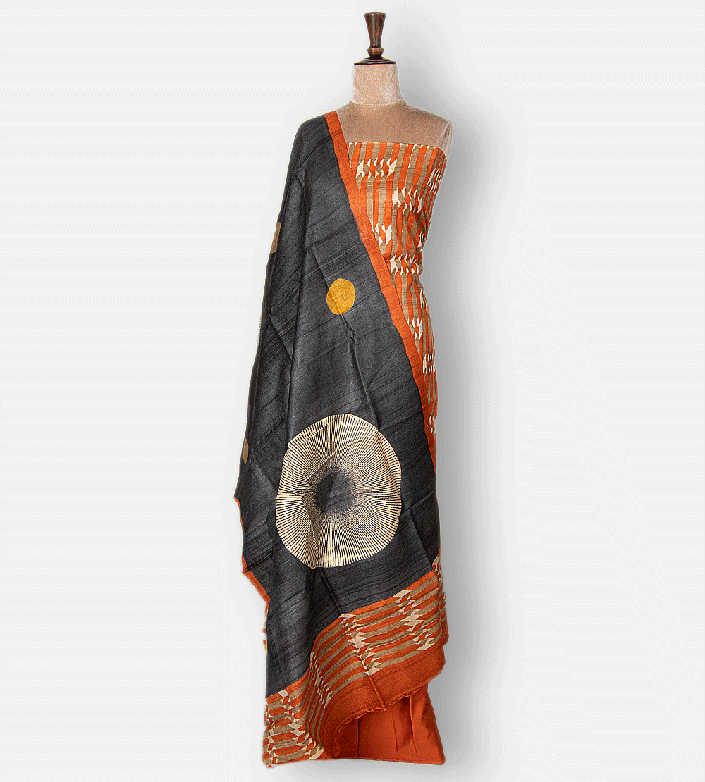 Orange Tussar Salwar