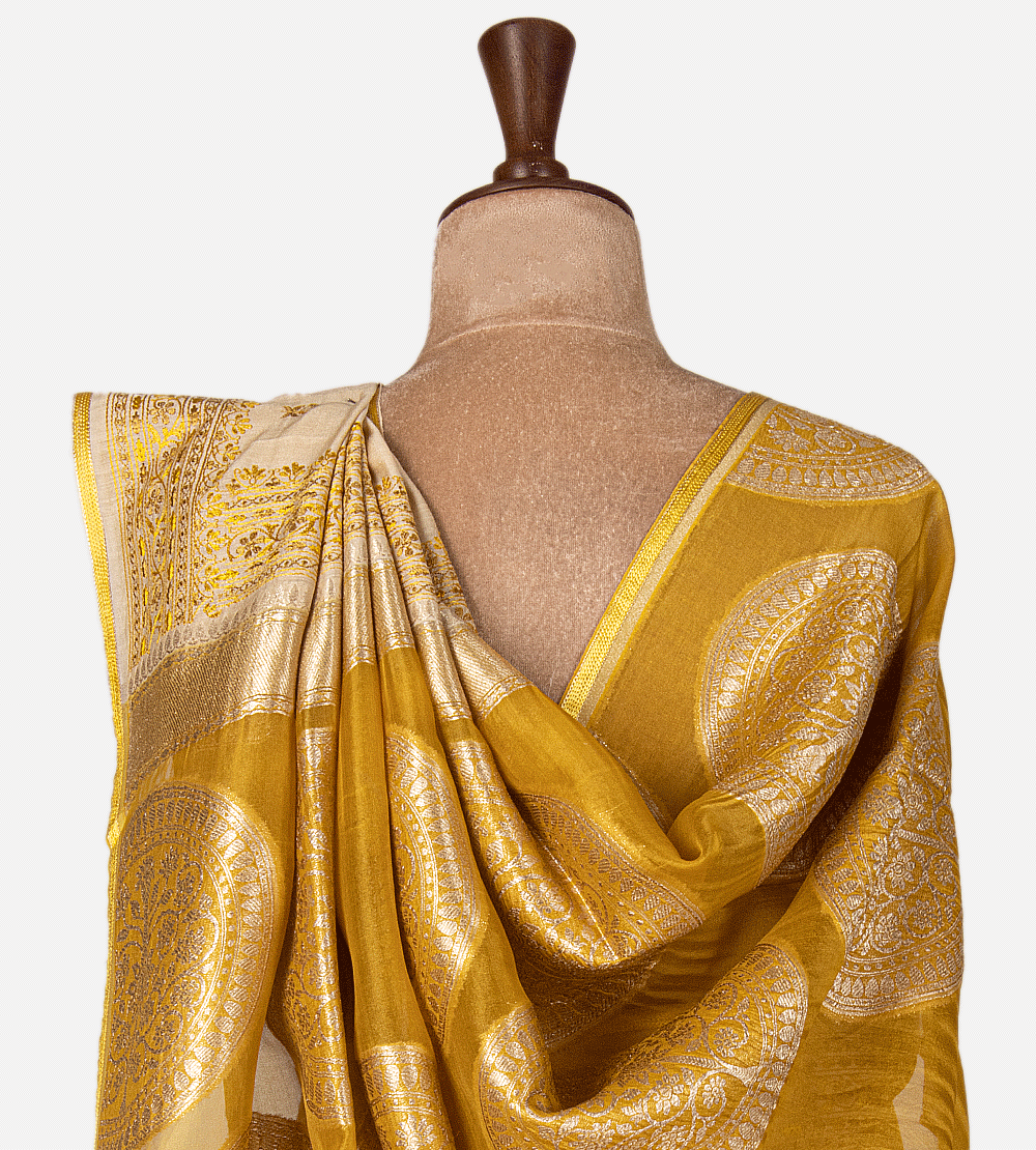 Creme Tussar Saree