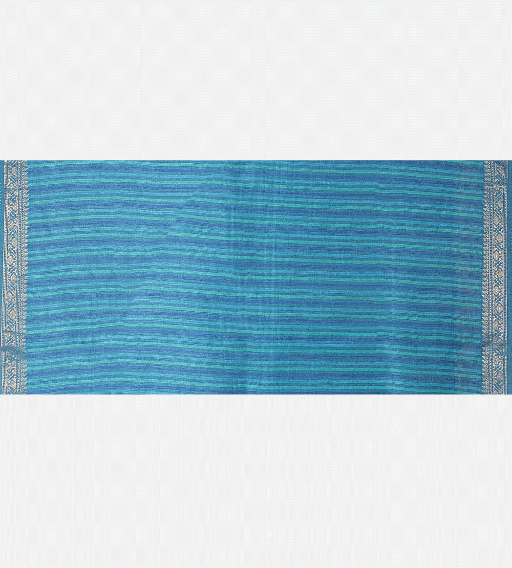 Pastel Blue Tussar Saree