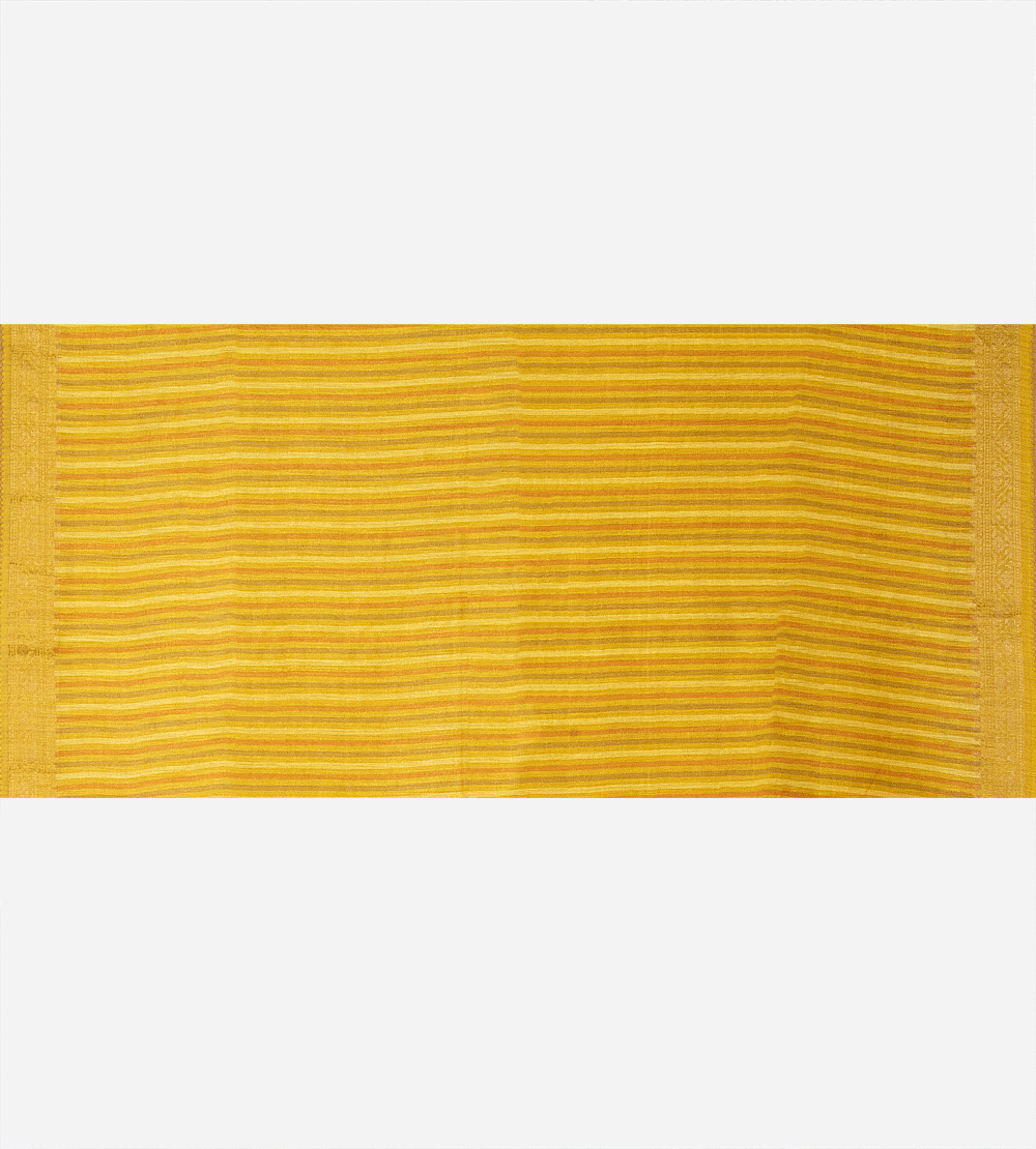 Yellow Tussar Saree
