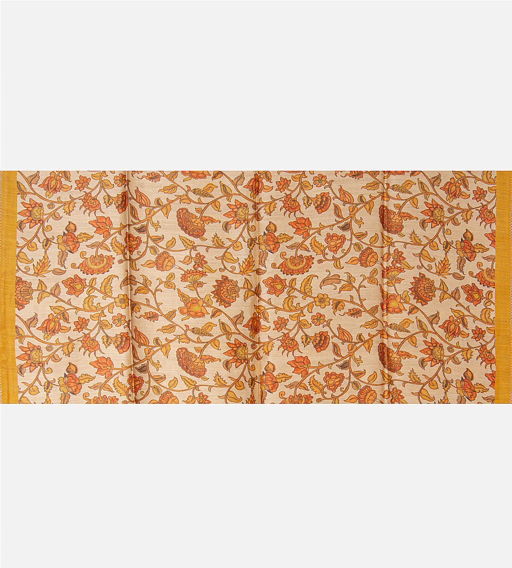 Yellow Tussar Saree