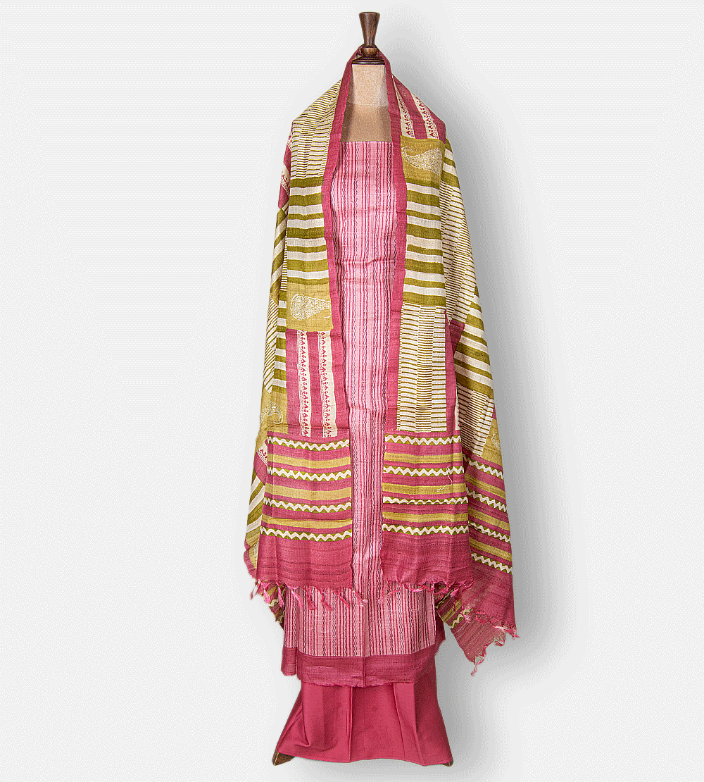 Pink Tussar Salwar