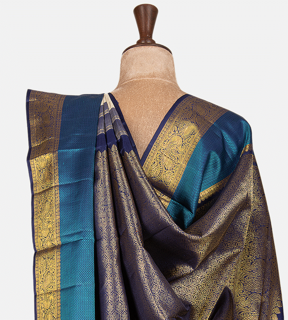 Beige Kanchipuram Silk Saree