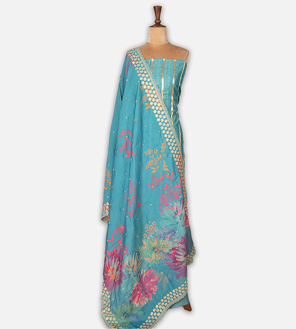 Blue Tussar Salwar