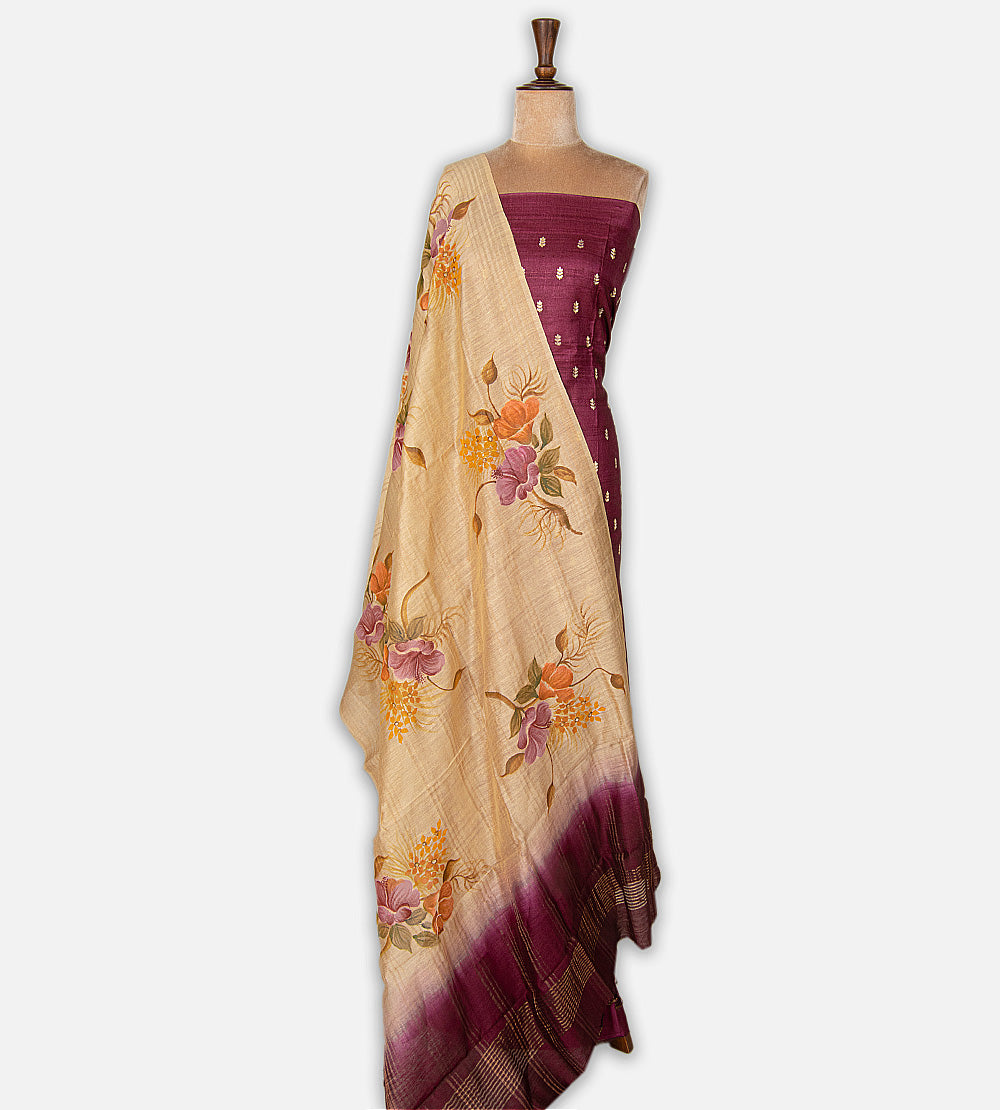 Purple Tussar Salwar