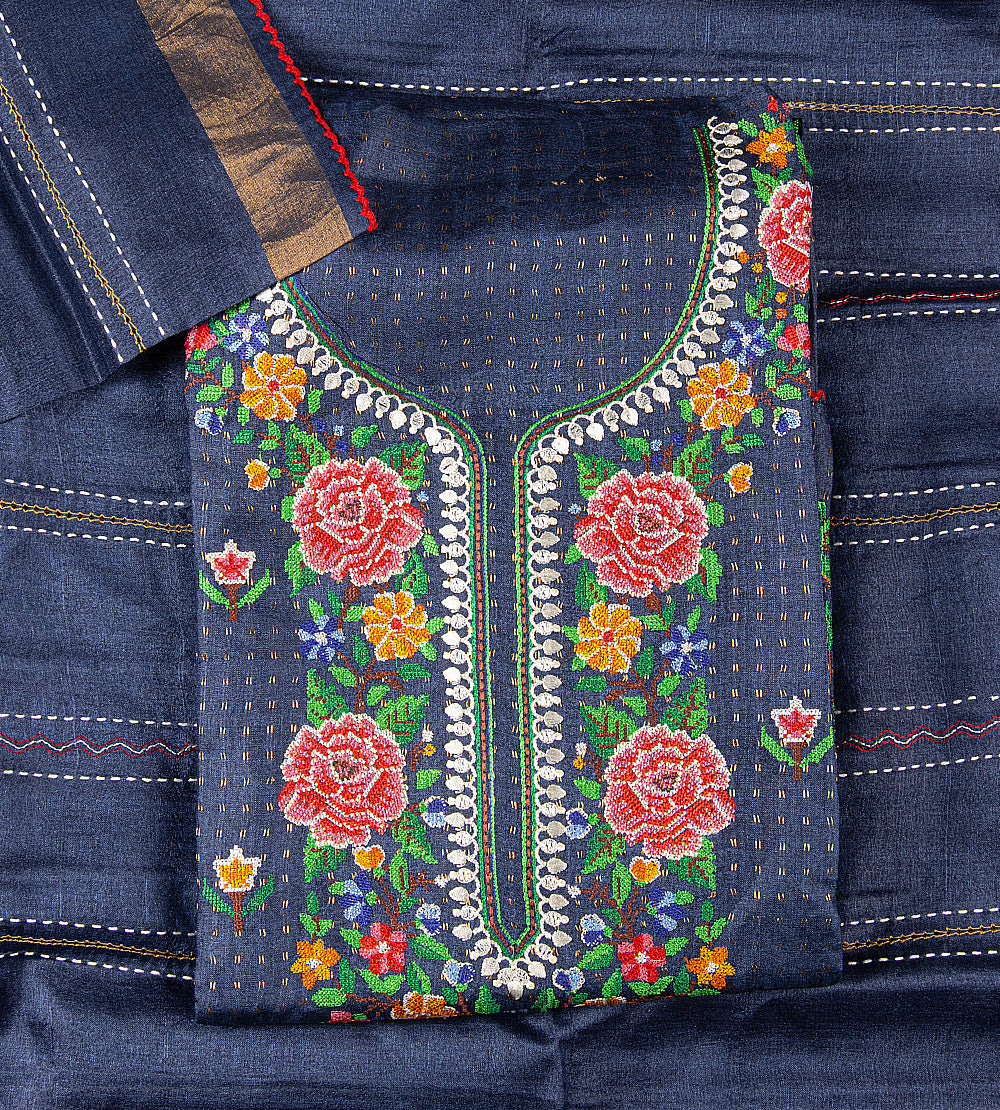 Blue Tussar Salwar