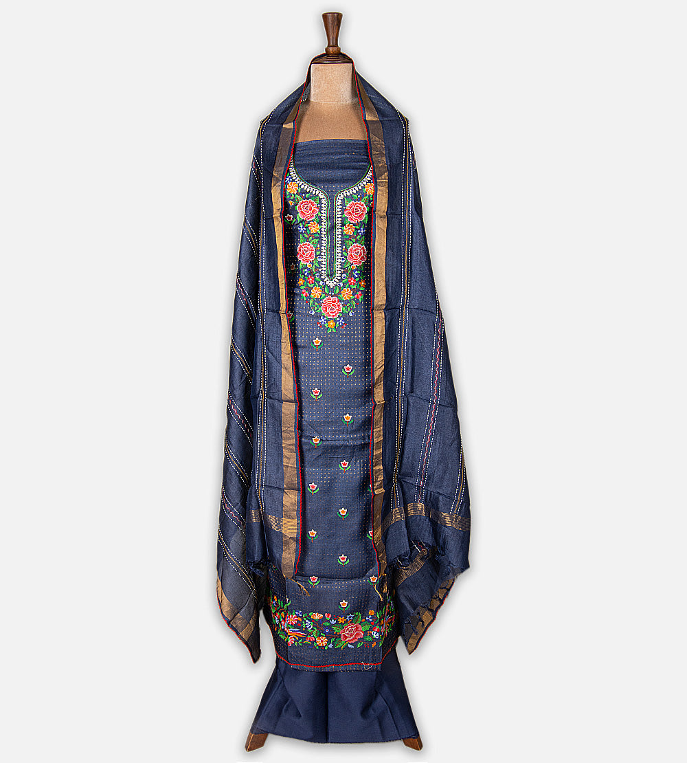 Blue Tussar Salwar