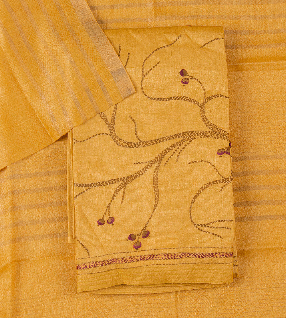 Golden ochre Tussar Salwar