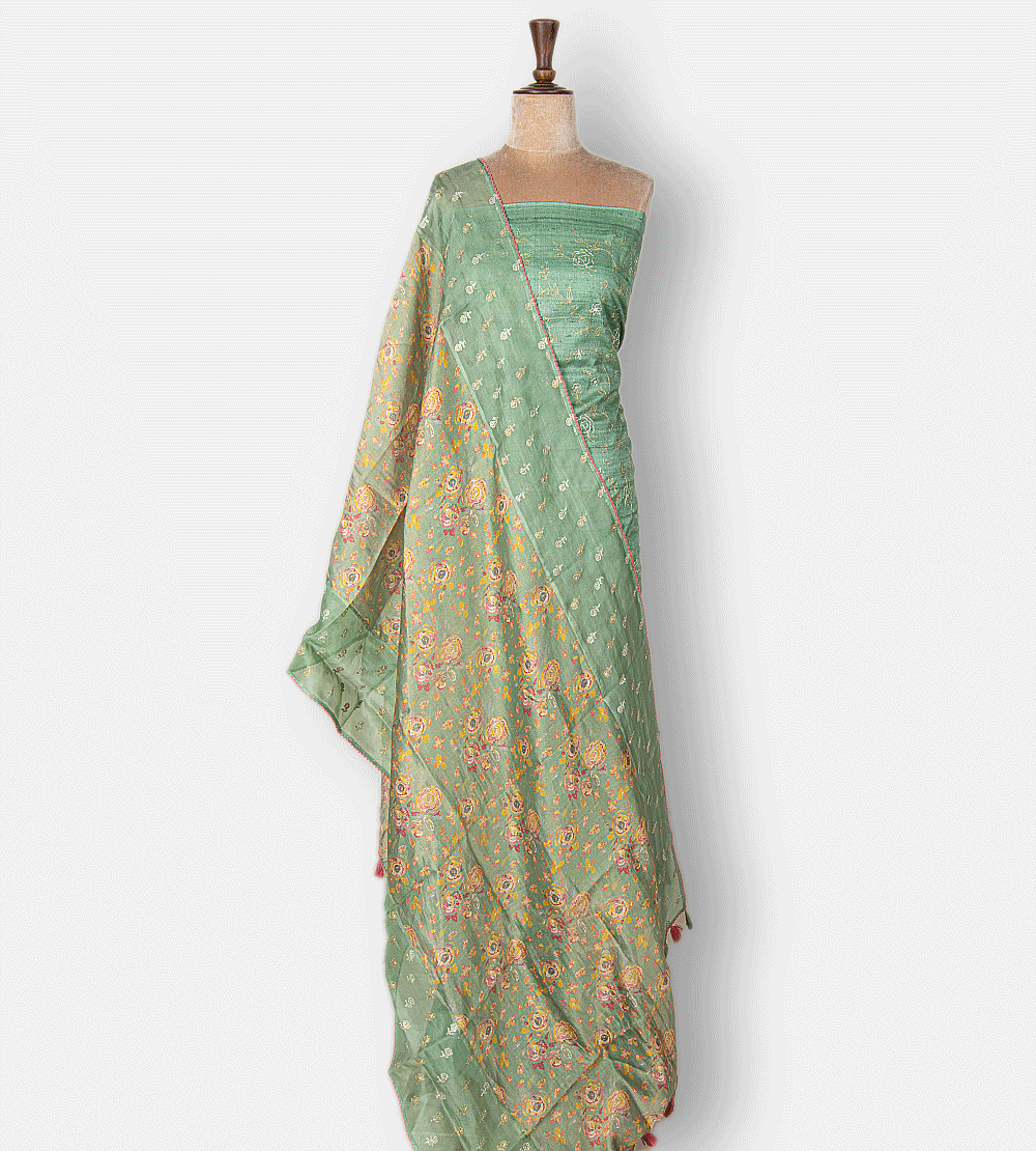 Pistachio Green Tussar Salwar