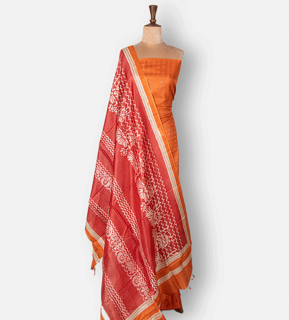 Orange Tussar Salwar
