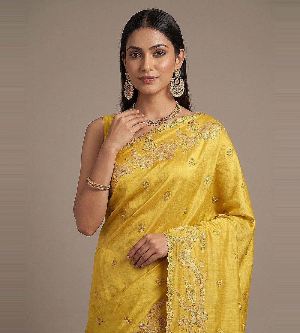 Gold Colour Tussar Saree
