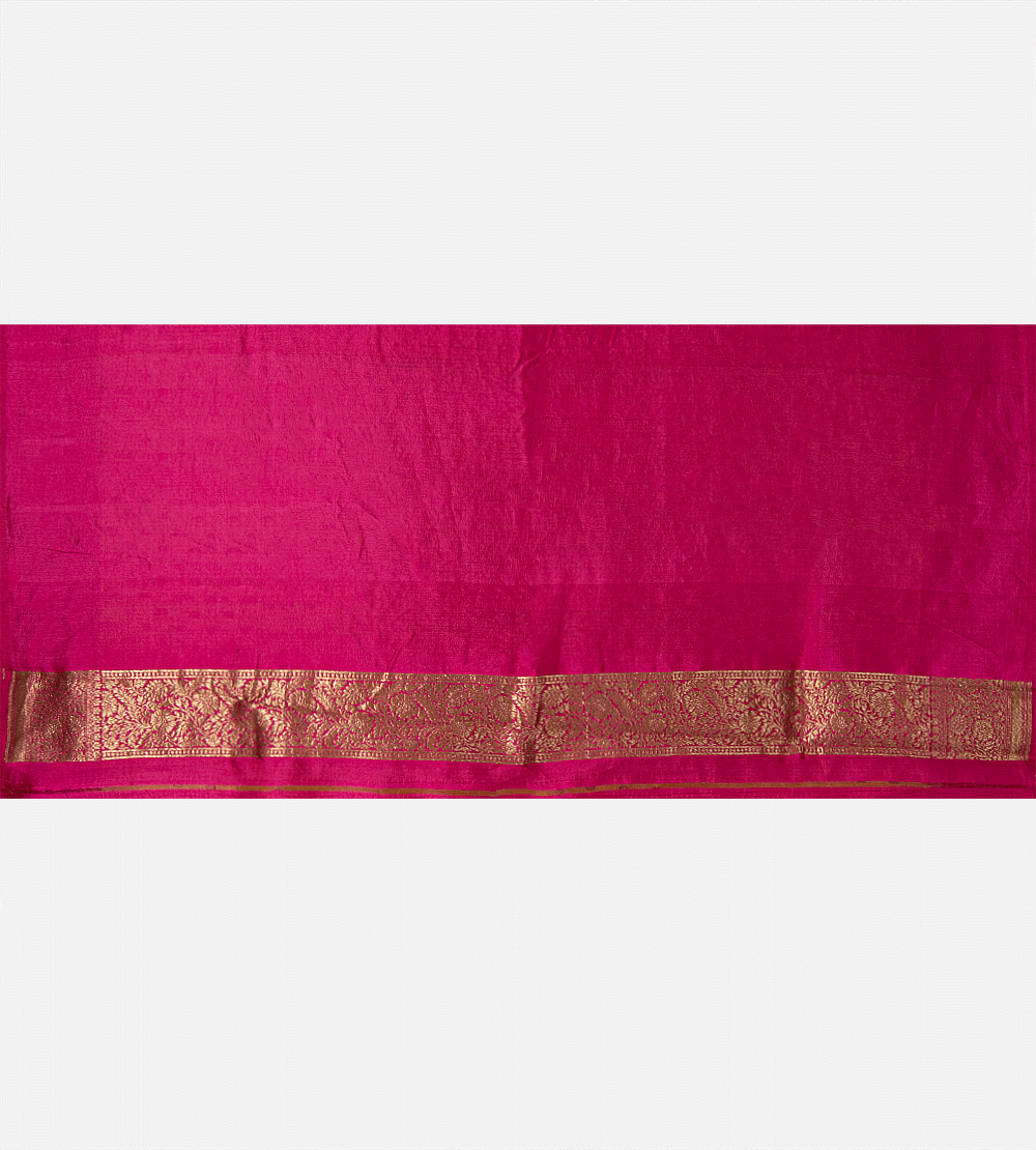 Lime Yellow Banarasi Tussar Saree