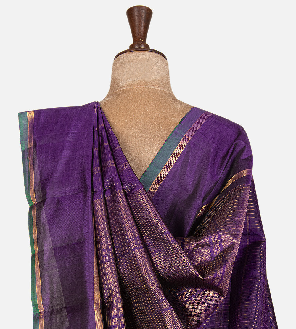Purple Kanchipuram Silk Saree