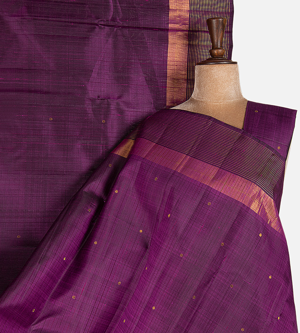 Purple Kanchipuram Silk Saree