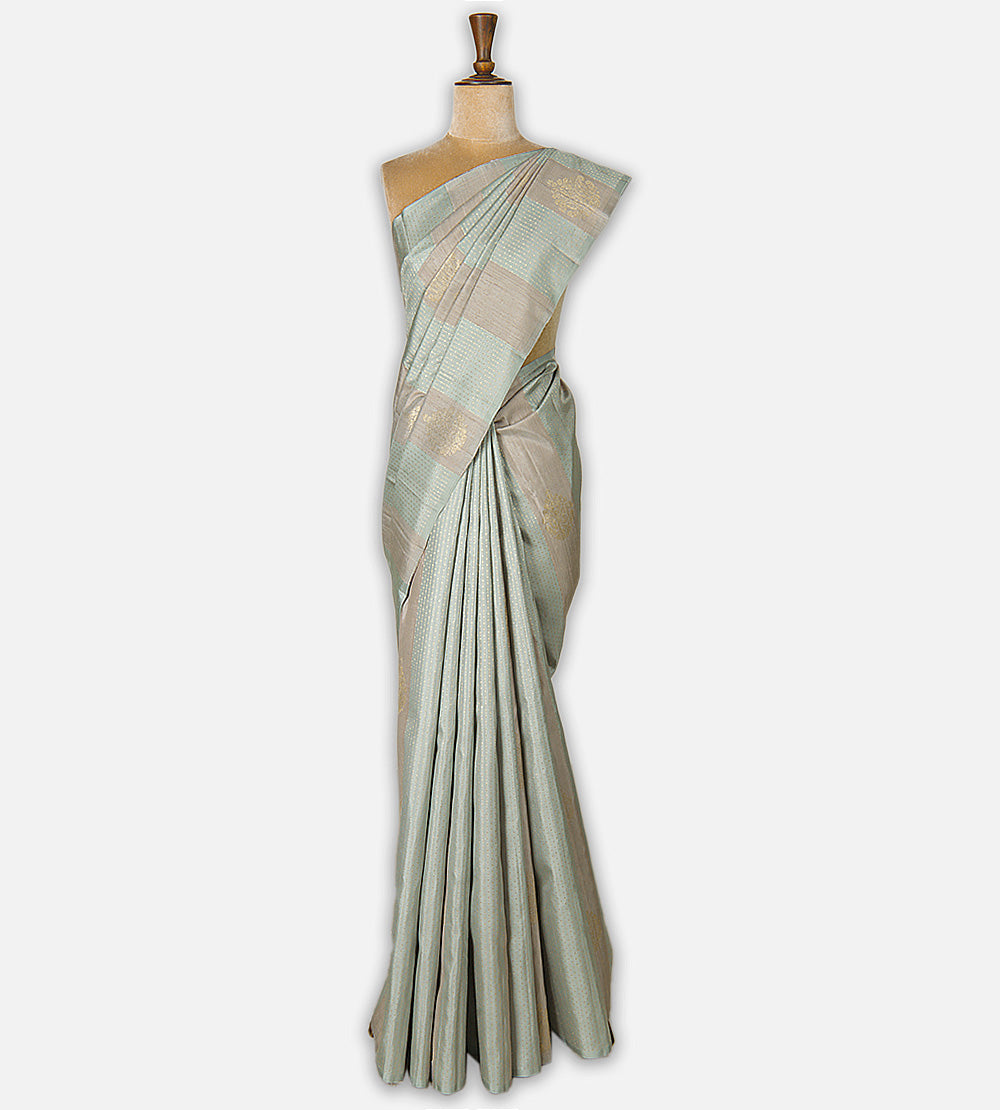 Grey Kanchipuram Silk Saree