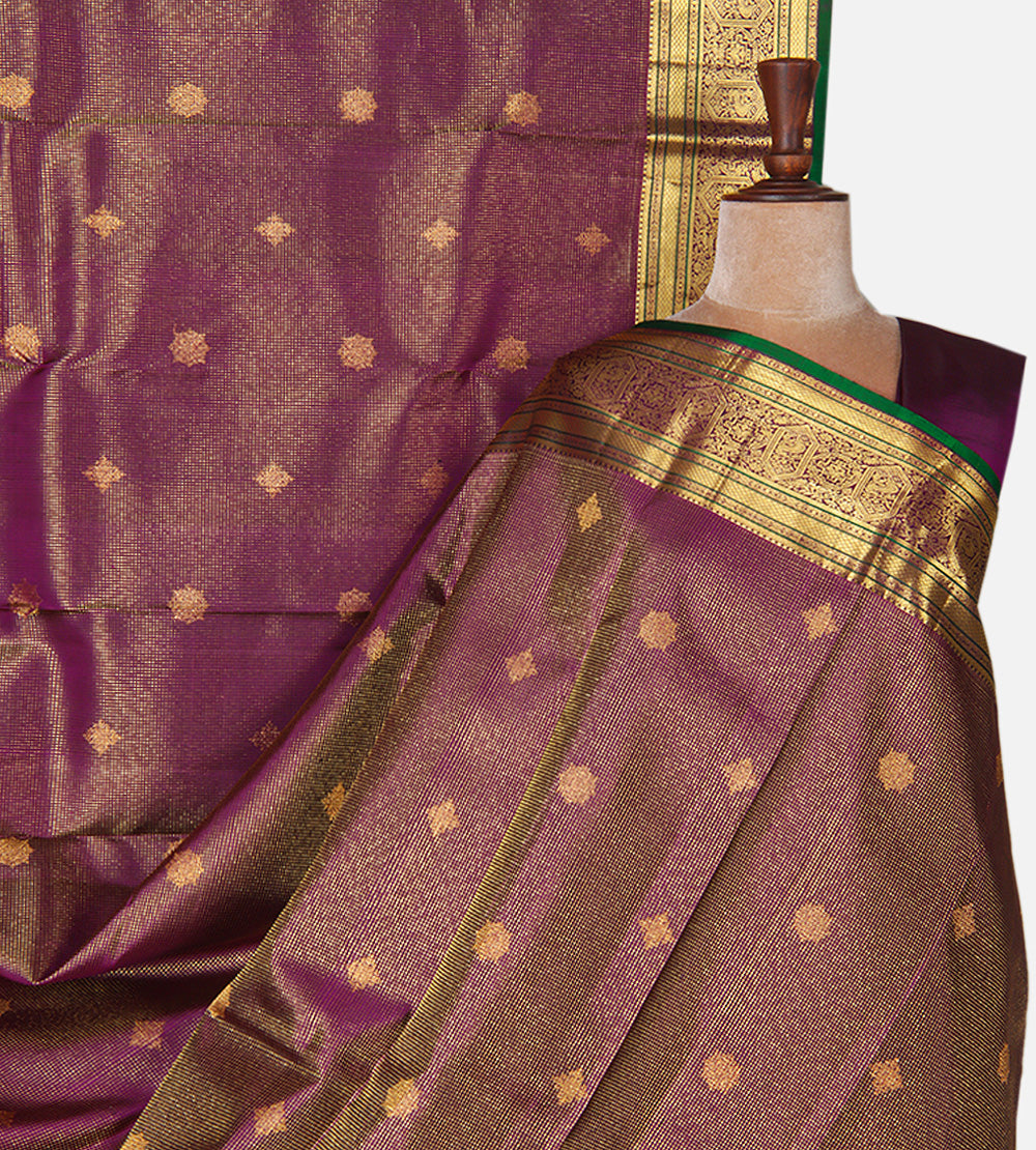 Purple Kanchipuram Silk Saree