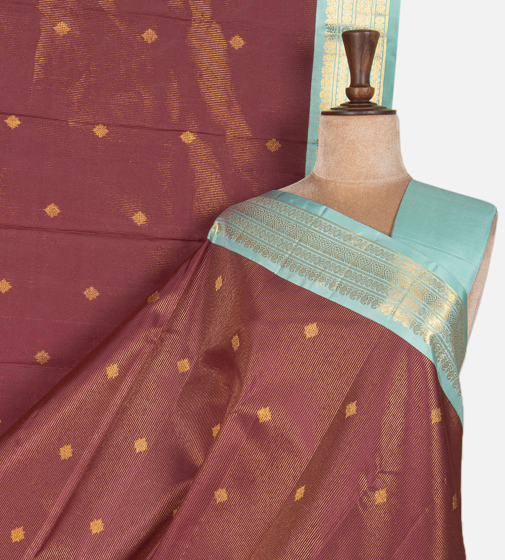 Maroon Kanchipuram Silk Saree