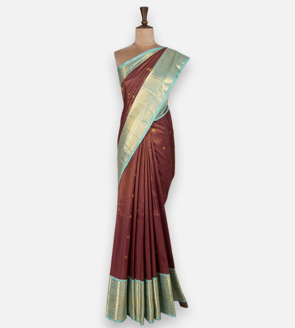 Maroon Kanchipuram Silk Saree