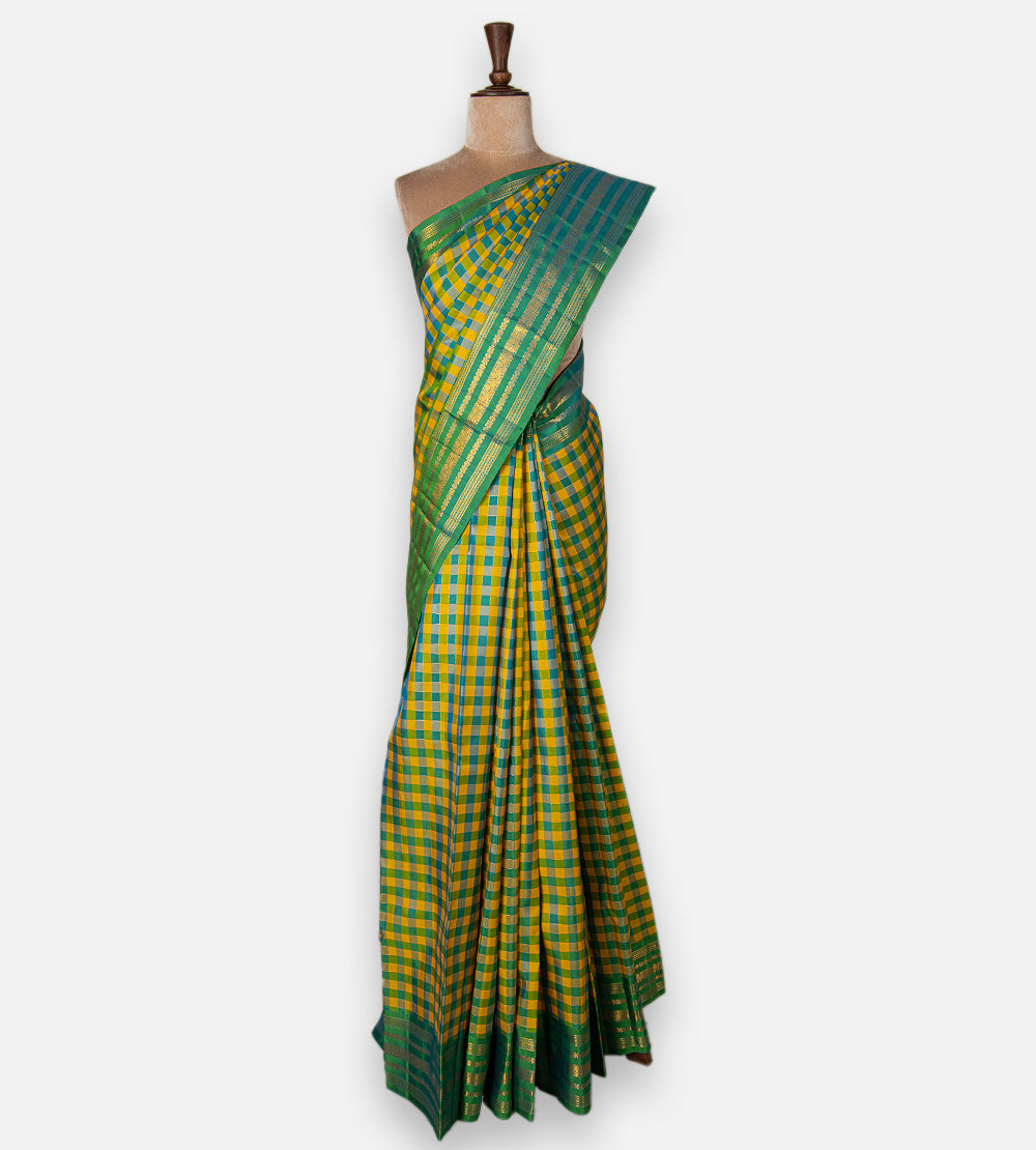 Multicolour Kanchipuram Silk Saree