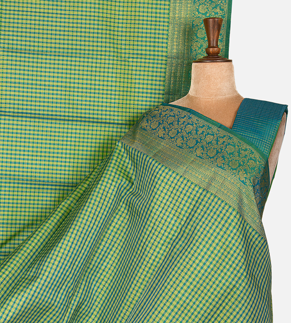Multicolour Kanchipuram Silk Saree