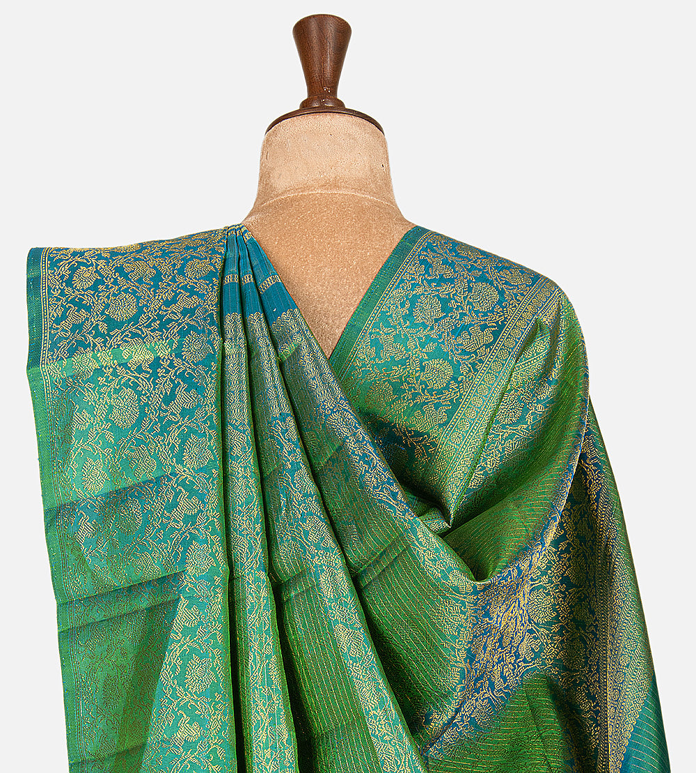 Multicolour Kanchipuram Silk Saree